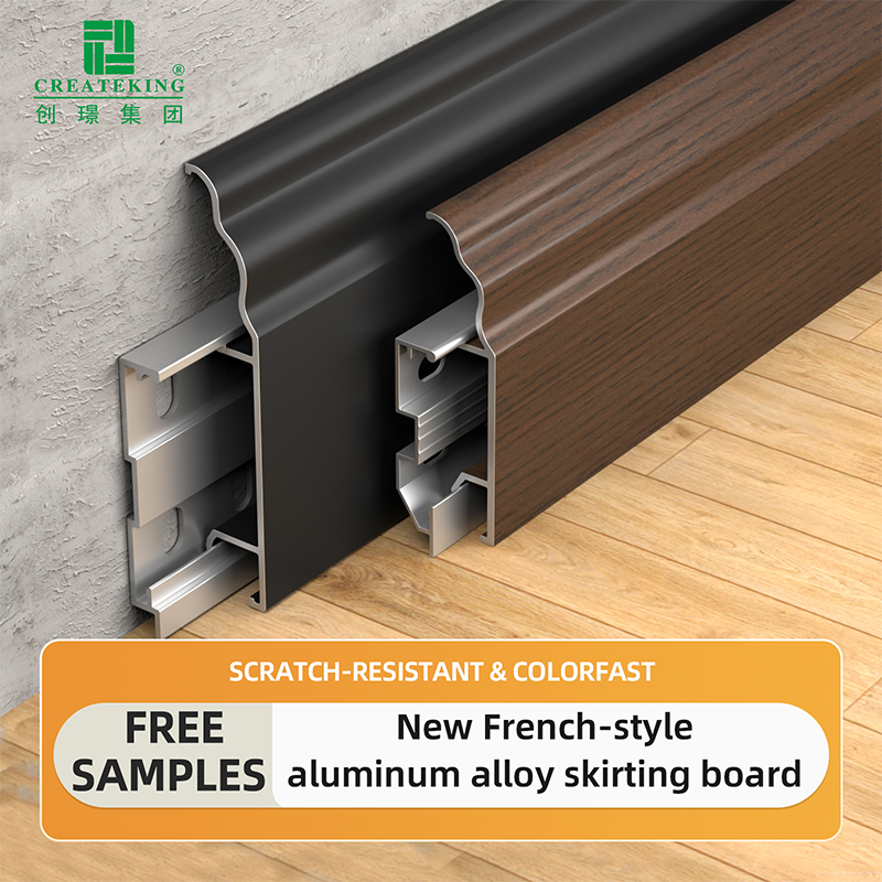 Zócalo de aluminio estilo francés de 70*12 mm