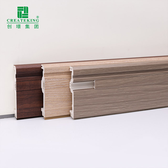 Zócalo de clavo oculto WPC de 75 * 14 mm