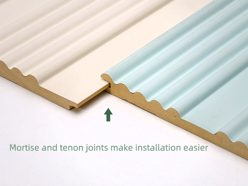 Panel de pared estriado s&oacute;lido curvo de 164 * 7,8 mm