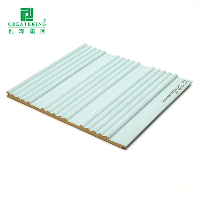 Panel de pared estriado sólido curvo de 164 * 7,8 mm