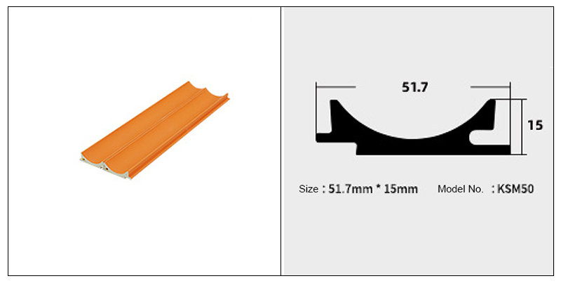 Paneles de pared estriados de PVC de arco interno de 51,7 * 15 mm