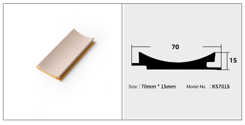 Panel de pared estriado de arco interno de 70 * 15 mm