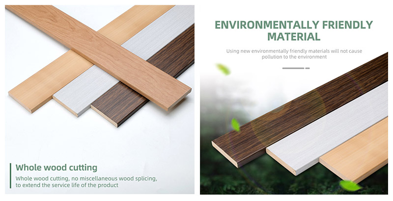 Rodapi&eacute; de madera maciza de 72*10,5 mm