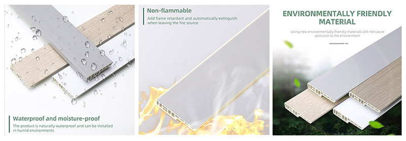 Rodapi&eacute; SPC impermeable de 60*12 mm