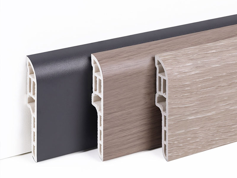 Rodapi&eacute; tipo l&aacute;piz de PVC de 60*13 mm