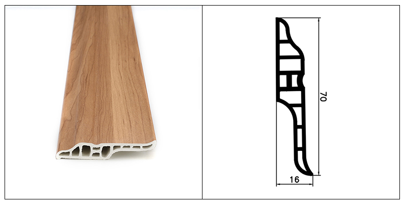 Z&oacute;calo hueco de m&uacute;ltiples cavidades de PVC de 70 * 16 mm