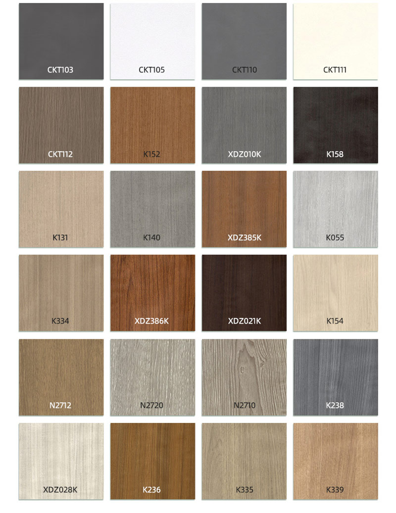Opciones de color de rodapi&eacute; de PVC