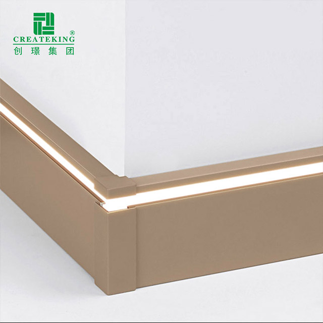 Rodapié de aleación de aluminio LED de 80*9 mm