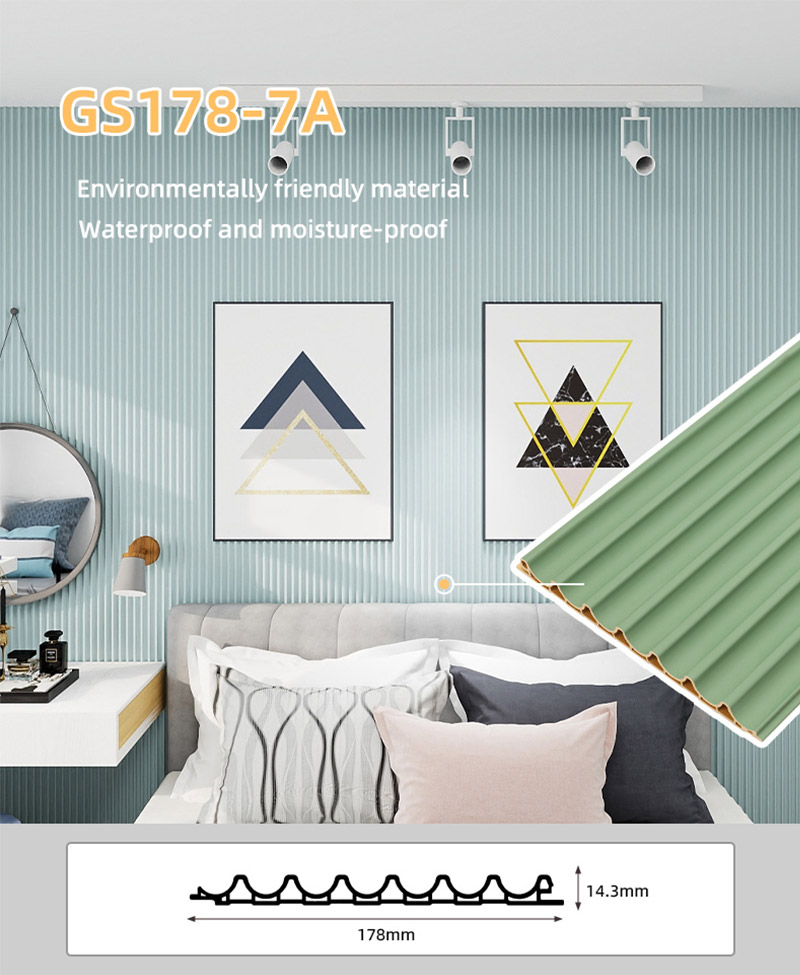 Panel de pared de arco interno de PVC de 178 * 14,3 mm