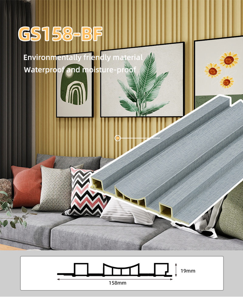 Panel estriado de PVC de 158*19 mm
