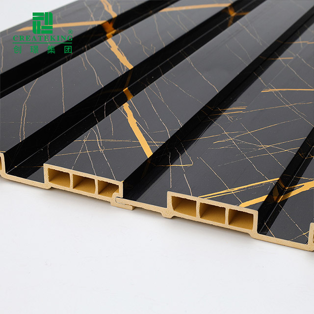 Paneles de pared estriados huecos de PVC de 204 * 17 mm