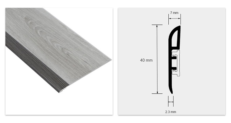 Reductor de pisos SPC de 40 * 7 mm