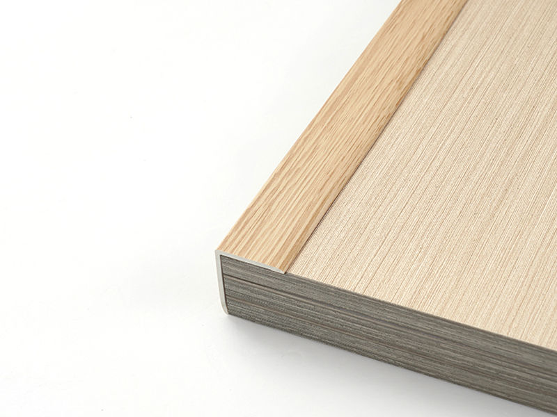 Tiras de borde de esquina de piso de madera maciza de PVC en forma de L