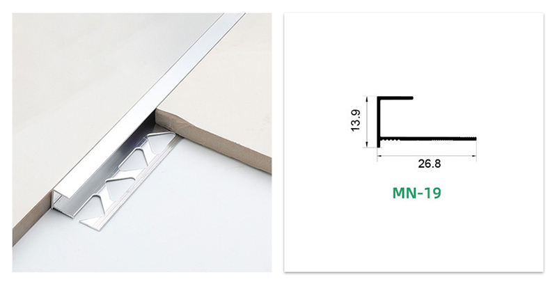 Borde de azulejo en forma de C