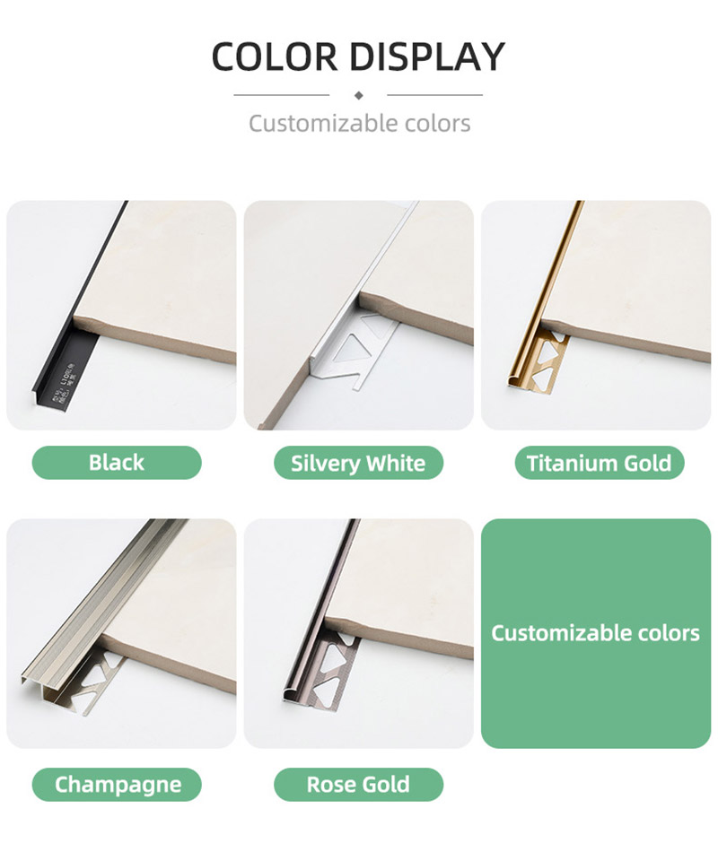  Moldura de azulejos de aluminio en forma de L