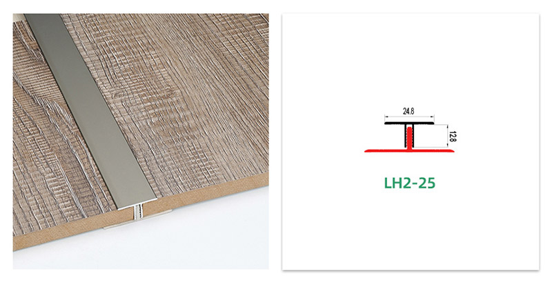 Tira de transici&oacute;n de moldura en T de aluminio