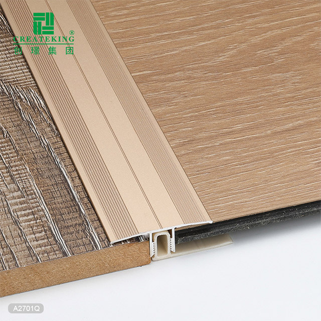 Perfil de transición de piso de aluminio atornillable de 12x38 mm