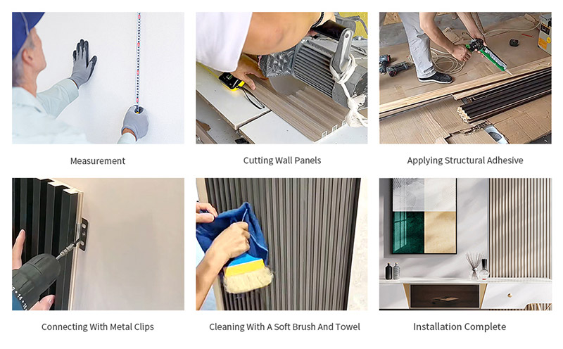 Pasos de instalaci&oacute;n del panel de pared s&oacute;lida