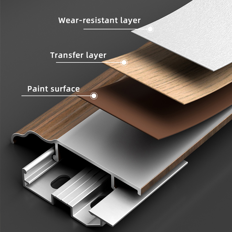 Zócalo de aleación de aluminio estilo francés de 50*12 mm