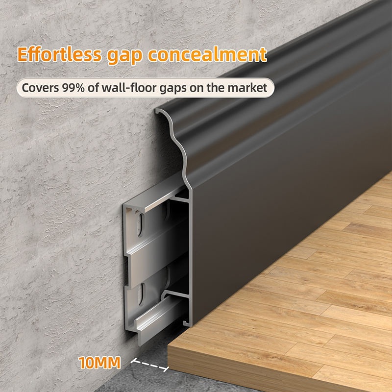 Zócalo de aluminio estilo francés de 70*12 mm