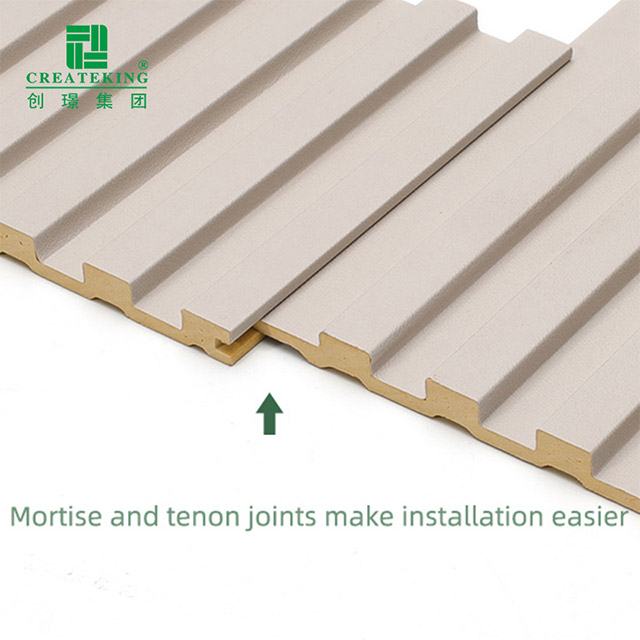 Paneles de pared estriados sólidos de PVC de 130 * 7,8 mm