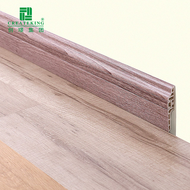 Rodapié de clavo oculto con lengua de cordero de PVC de 78 * 17 mm
