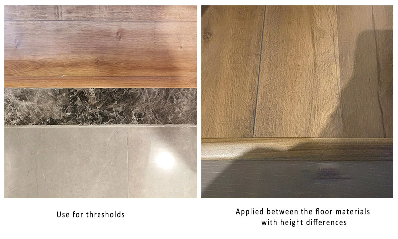 Reductor de pisos de PVC de imitaci&oacute;n de madera de 28 * 5 mm