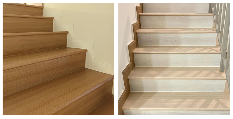 Nariz de escalera de forma redonda de PVC de 40 * 20 mm