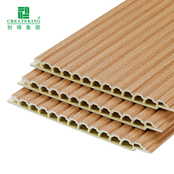 Paneles de pared corrugados huecos de WPC de 137 * 9 mm