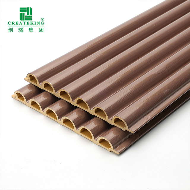 Panel de pared WPC con diseño semicircular de 158*15 mm