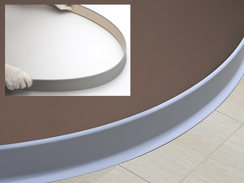 Rodapi&eacute; de PVC flexible de 70*13,5 mm