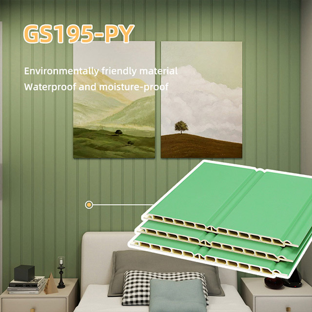 Tableros de pared huecos de WPC de 195 * 9 mm