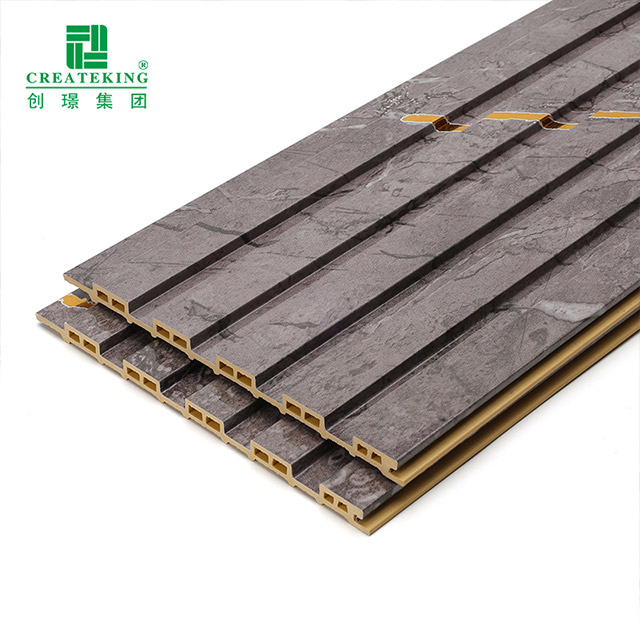 Panel de pared hueco estriado de PVC impermeable de 155*17 mm