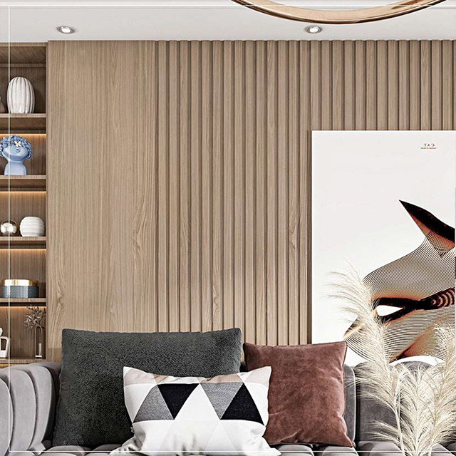 Paneles de pared estriados huecos de PVC de 204 * 17 mm