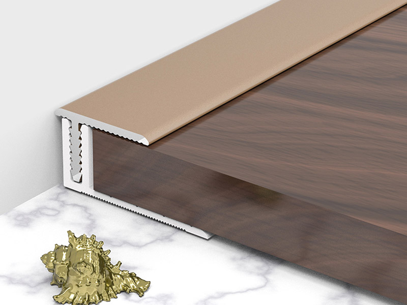 Borde de piso de aleaci&oacute;n de aluminio de un solo lado en forma de T de 18 * 11,3 mm