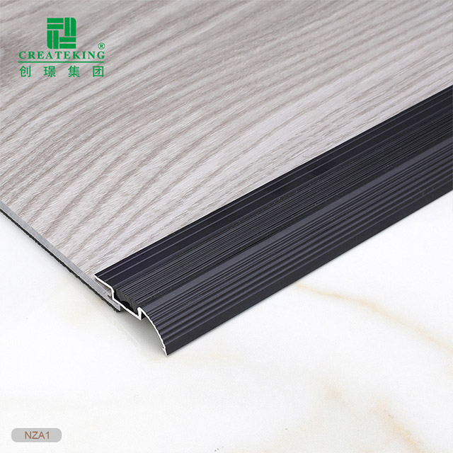 Barra de umbral antideslizante de aluminio de 4,95x33 mm con inserto de goma