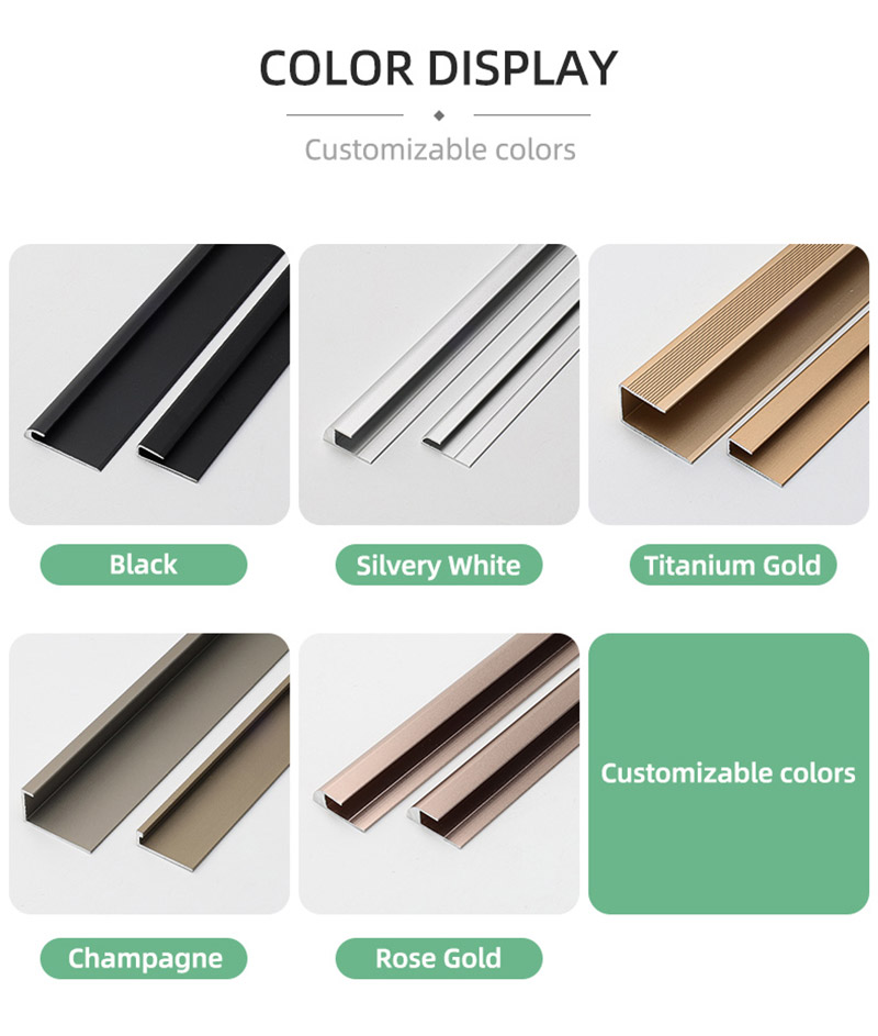 Borde cuadrado de piso laminado