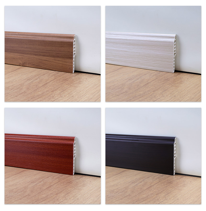 El rodapi&eacute; de lengua de cordero de PVC ofrece opciones de instalaci&oacute;n flexibles. Aplique adhesivo de construcci&oacute;n en forma de S en la parte posterior del producto y adhi&eacute;ralo a la base de la pared. Alternativamente, puede utilizar una pistola de clavos para clavar clavos en la superficie del z&oacute;calo. Para un acabado m&aacute;s refinado, recomendamos pintar las cabezas de los clavos con una pintura del mismo color.