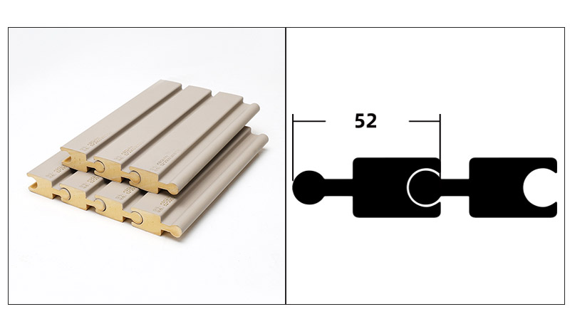 Panel de pared de arco plano de 52 * 21 mm