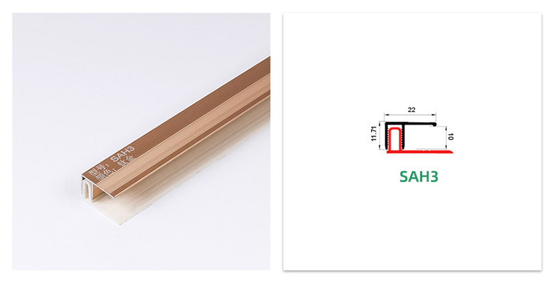 Perfil de extremo met&aacute;lico para pisos laminados