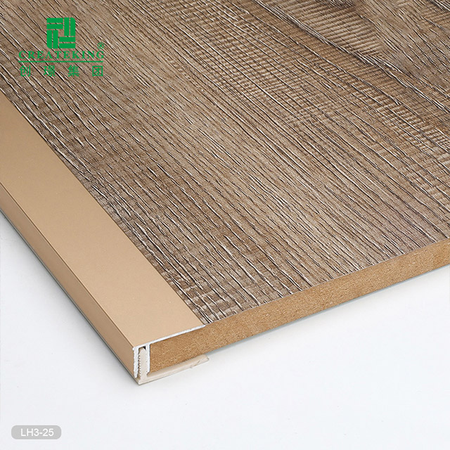 Tira de transición de moldura en T de aluminio de 12,8x24,8 mm