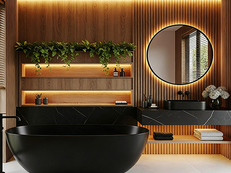 Paneles de pared de ba&ntilde;o WPC