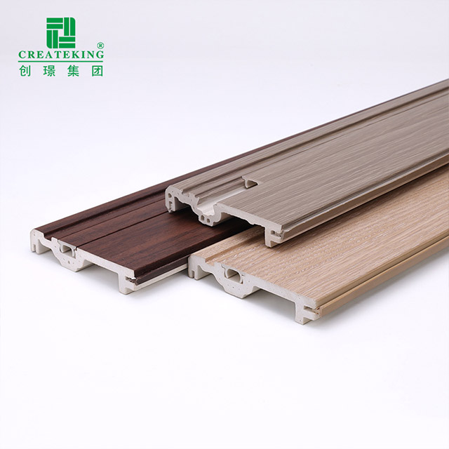Zócalo de clavo oculto WPC de 75 * 14 mm