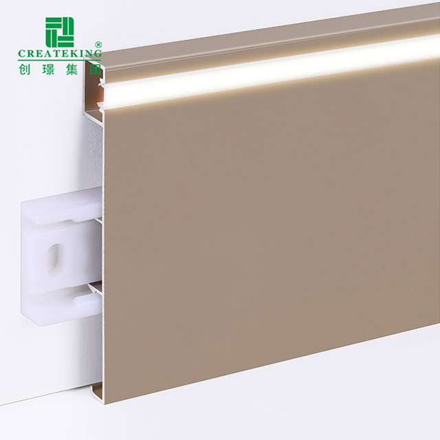 Rodapié de aleación de aluminio LED de 80*9 mm