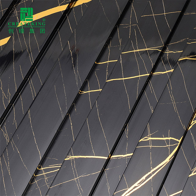 Paneles de pared estriados huecos de PVC de 204 * 17 mm
