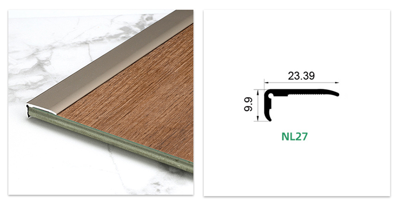 Bandas de borde de piso de aluminio en forma de L