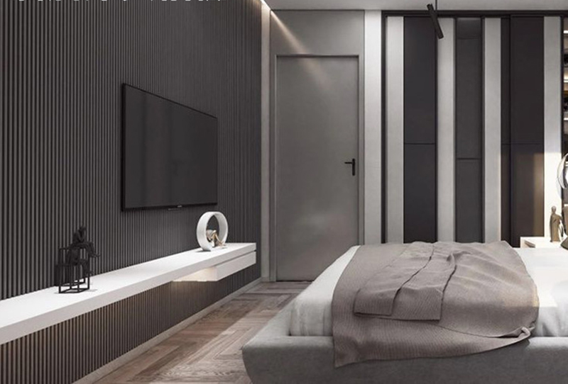 Panel de pared de pl&aacute;stico de madera compuesta