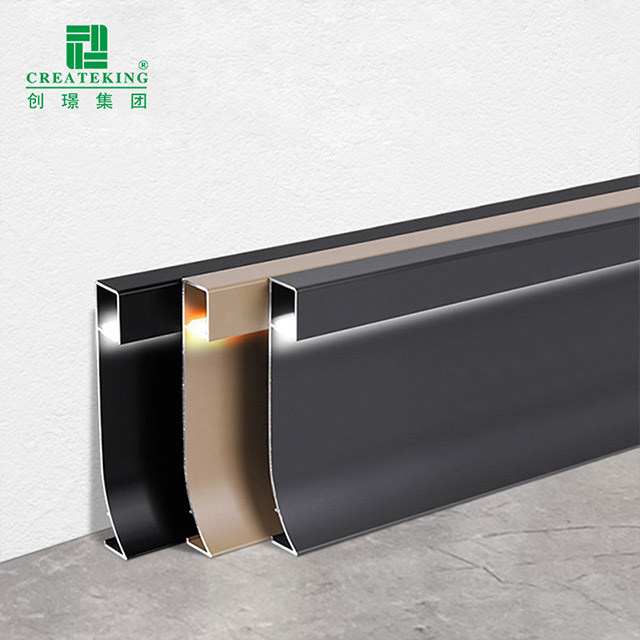 Rodapié de aluminio LED de 80*9 mm
