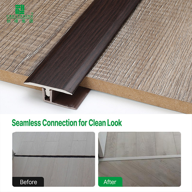 Tiras de borde de piso en forma de T de PVC de 40 * 12,6 mm