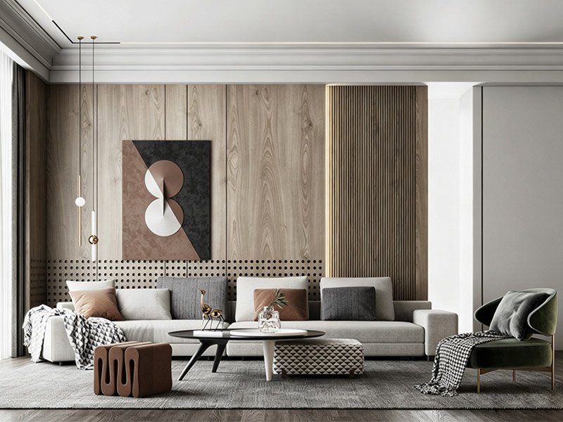Paneles de pared de madera maciza